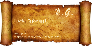 Muck Gyöngyi névjegykártya