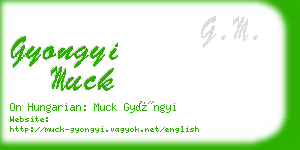 gyongyi muck business card